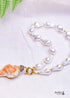 Boho Necklace, White Peal Sea Shell
